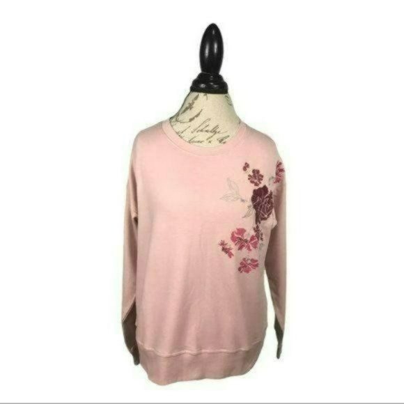 Jessica Simpson Tops - Jessica Simpson Bria Floral Sweatshirt Rose, LG